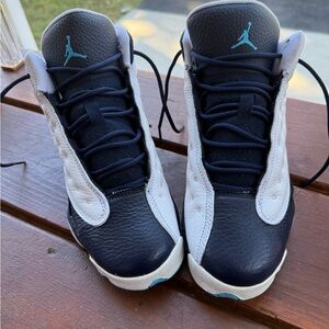 Jordan 13 Retro Sneakers in Blue and White